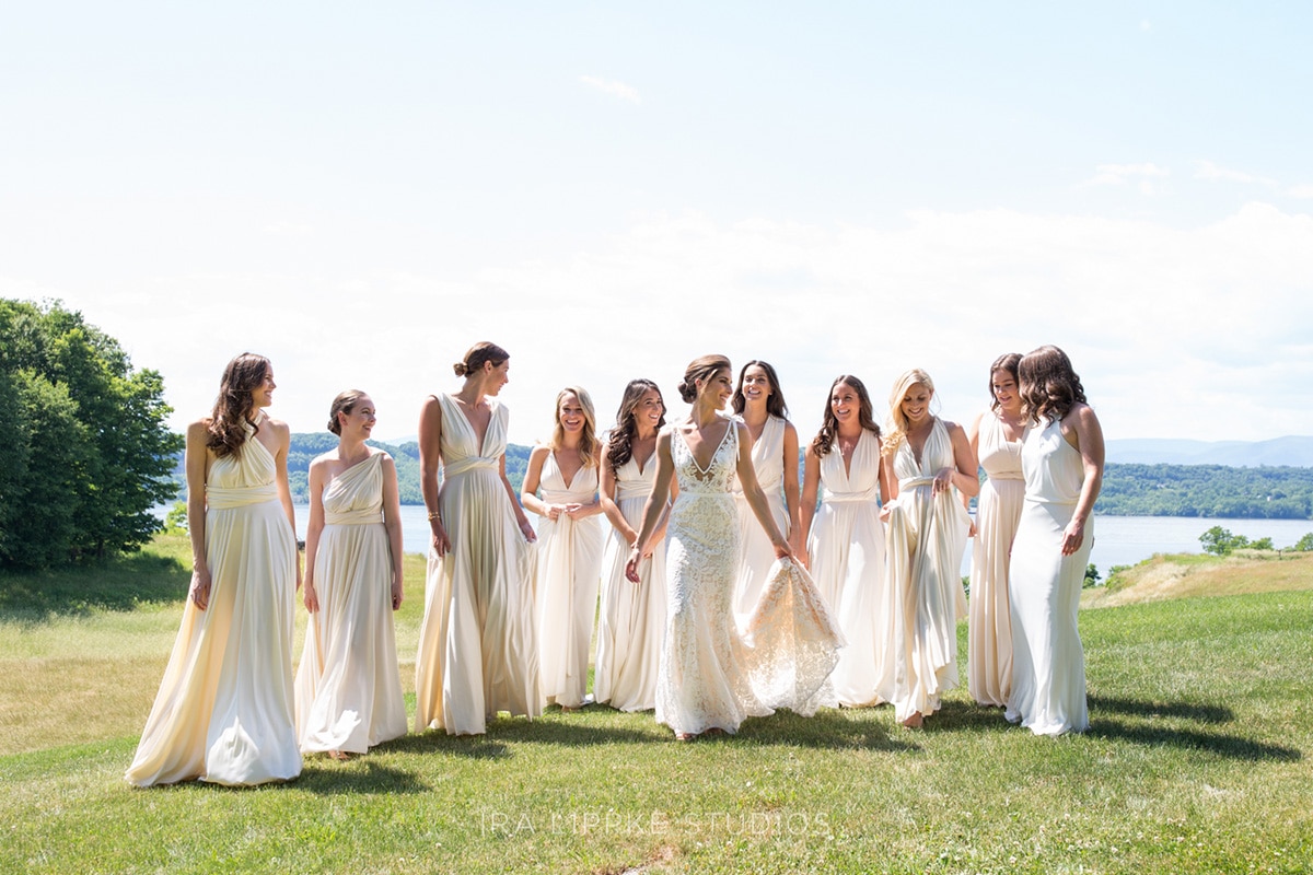Bridal Party Outside at a Destination Wedding